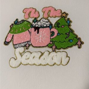 Gildan Pink and Green Holiday Sweater